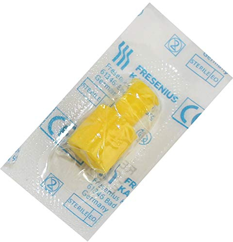 Fresenius Kombistopfen Verschlussstopfen steril verpackt Luer Lock 100 Stück (Farbe: gelb)