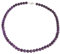 Kette Collier aus echtem Amethyst & 925 Silber violett Kugelkette Halskette für Damen