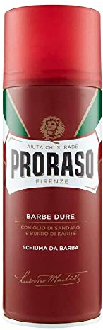 Proraso Red Barbe Dure Rasierschaum, 1er Pack (1 x 400 ml)