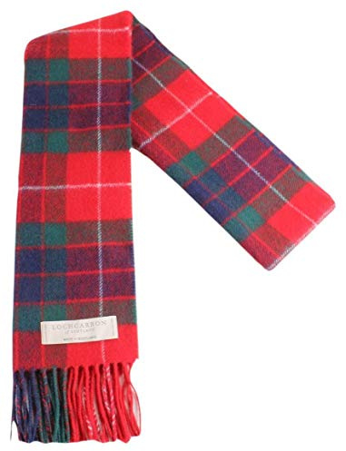 Langer Schottenkaro-Schal aus gebürsteter Lammwolle – Premium-Qualität Erhältlich in einer Auswahl an Tartans, Fraser Modern Red, accessory
