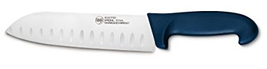 AUSONIA - Coltello da chef santoku da cuoco da cucina giapponese professionale con lama inox Cm 18 lavabile in lavastoviglie