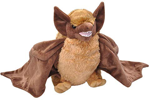 Wild Republic 17385 19341 Pipistrello Marrone, coccolone Peluche, Regali per Bambini Plüsch Fledermaus, Cuddlekins Kuscheltier, Plüschtier, 30 cm, 12