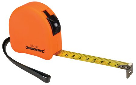 Silverline Hi-Vis Contour Tape 5m / 16ft x 19mm (MT05)