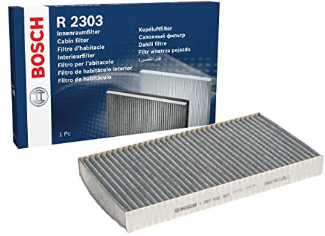 Bosch R2303 Activated Carbon Cabin Filter, Replacement Filter - Against Unpleasant Smells, Pollen and Dust for Cleaner Air Inside the Vehicle