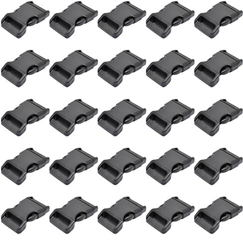 LIHAO 25er 3/4 Klickverschluss Klippverschluss(Steckschließer) Steckschnallen Kunststoff Release Buckles Rucksack Ersatzteile Guertel