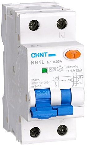 Chint - Interruptor magnetotérmico diferencial 25 A tipo A 1P + N 6kA NB1L