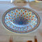 Plat Tebsi Bakir turquoise - D 37 cm