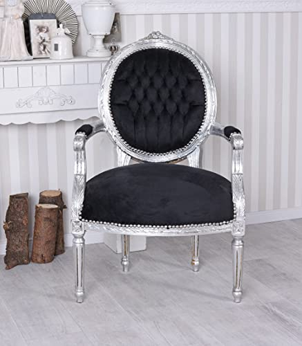 Sessel Armlehnstuhl Barocksessel Medaillon Stuhl gepolstert Esszimmerstuhl cat519e02 Palazzo Exclusiv