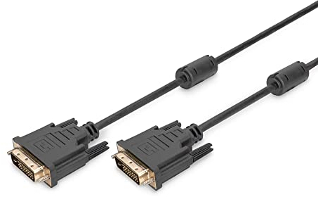 DIGITUS AK-320101-100-S cable DVI 10 m DVI-D Negro - Cables DVI (10 m, DVI-D, DVI-D, Macho, Macho, Níquel)