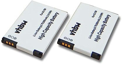 vhbw 2X Akku kompatibel mit Auerswald COMfortel M-520, M-720, M-710 schnurlos Festnetz Telefon (950 mAh, 3,7 V, Li-Ion)