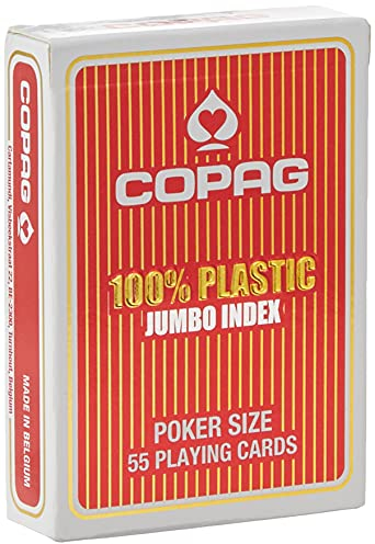 ASS Altenburger 22540037 - Plastic Poker groß, 63 x 88 mm rot