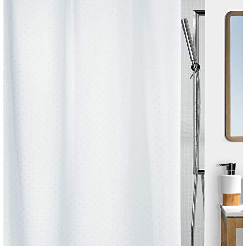 Spirella 10.43814 Duschvorhang Ricco White Textil, 180 x 200 cm