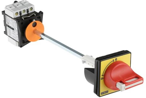 Schneider Electric TeSys VARIO - Emergency Stop Switch Disconnector, for Mounting at Back of Enclosure, 3 Pole, 40A, 3NO, IP65 Rated, Padlockable Operating Handle, VCCD0
