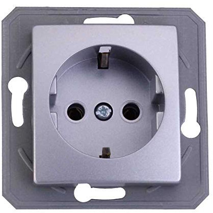 Ekonomik Schuko Steckdose Silber TEM Schalterprogramm UP Unterputz