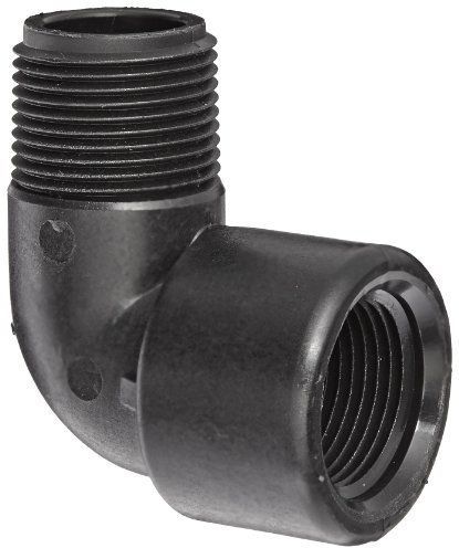 Banjo SL075-90 Polypropylene Pipe Fitting, 90 Degree Street Elbow, Schedule 80, 3/4 NPT Female x NPT Male
