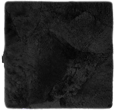 Reissner Lammfelle SIKI-PA Schaffell Sitzkissen Patchwork Qualität (Rollstuhlauflage Katzenbett) PA 40x40cm schwarz