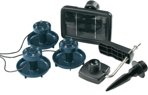 FIAP SOLAR ACTIVE SET 3-fach - LED - Solarbeleuchtung - Unterwasserbeleuchtung - Gartenbeleuchtung - Teich - Garten -Akku - LED-Solar-Strahler
