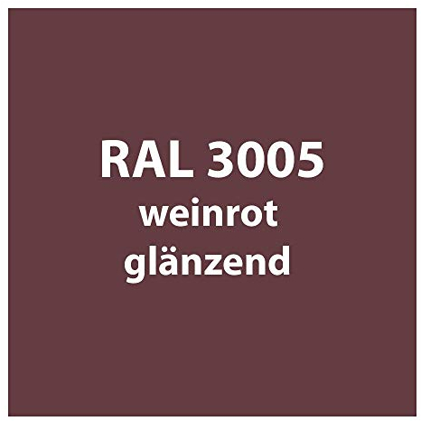 Streichlack Streich Lack Farbe 1K * Premium Qualität * 1 Liter (RAL 3005 wein-rot glänzend)