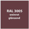 Streichlack Streich Lack Farbe 1K * Premium Qualität * 1 Liter (RAL 3005 wein-rot glänzend)