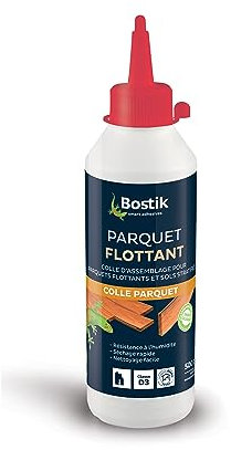 Bostik - Colle Vinylique Parquet Flottant - Collage de Parquets et Sols Stratifiés en Pose Flottante - Résistant à l'humidité - Prise rapide - Biberon 500 ml
