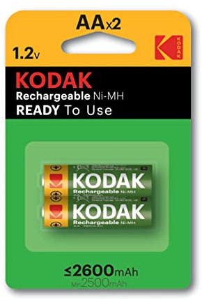 Kodak - Batterie AA HiMh, 2600 mAh, confezione doppia