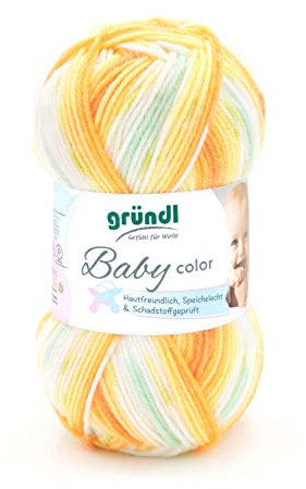 Gründl 3457-03 Garn, 70% Polyacryl 30% Polyamid, Koralle Mehrfarbig, ca. 150 m, 50 gram