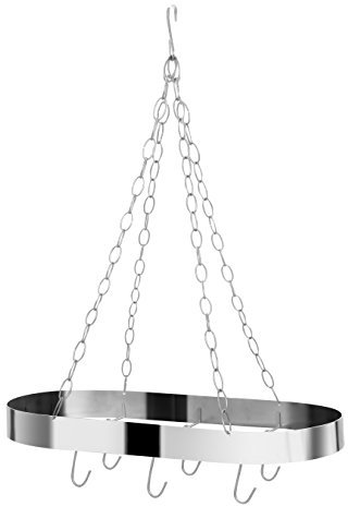 Premier Housewares Oval Ceiling Rack, Matt Chrome