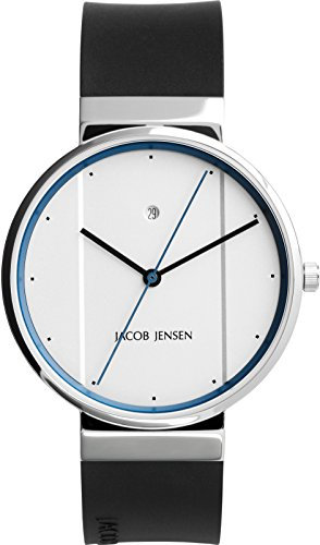 JACOB JENSEN Unisex-Armbanduhr JACOB JENSEN NEW SERIES NO. 770 Analog Quarz Kautschuk JACOB JENSEN NEW SERIES NO. 770