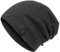 Revony Warm Slouchy Beanie Hat - Deliciously Soft Daily Beanie in Fine Knit Charcoal Grey One Size