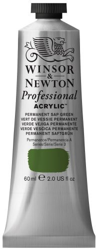 Winsor & Newton 2320503 60 ml Professional Acrylic Colour - Permanent Sap Green