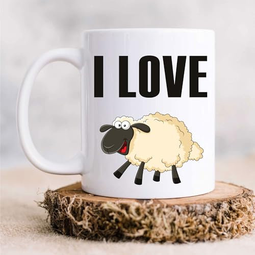 60 Second Makeover Limited I Love Sheep Mug Funny Novelty Cup Gift Ceramic
