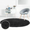 ayshaggy Shaggy Teppich Hochflor Langflor Einfarbig Uni Schwarz Weich Flauschig Wohnzimmer, Größe: 160 x 160 cm Rund