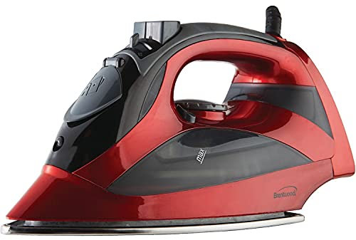 Brentwood Steam Iron, with Auto Shut-off, Red