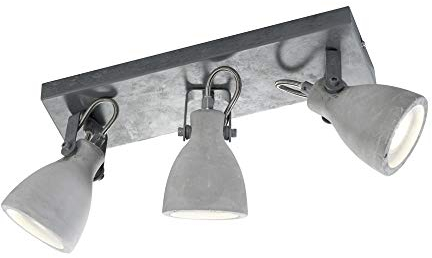 Trio Leuchten Balken Concrete 802500378, Metall, Schirm Beton, 3 x GU10, 10.0 x 35.0 x 18.0 cm