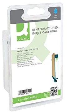 Q-Connect HP 920XL Remanufactured Cyan Inkjet Cartridge High Yield