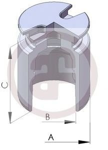 AUTOFREN SEINSA D02554 Bremssattel-Kolben 38mm Stahl