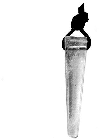 Colgante de cristal de roca obelisco 5 cm con una correa de piel