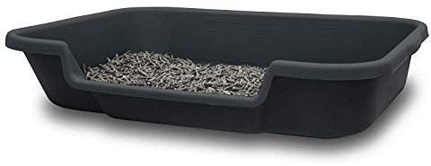 PuppyGoHere Hundetoilette, große Größe, Schmiede, schwarz, langlebig & haustiersicher, Welpentoilette, für den Innenbereich, offener Einstieg, bequem für Hunde, ideal für Hunde bis zu 9 kg