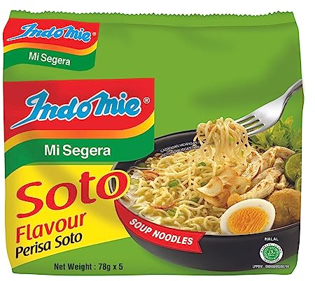 Indomie Instant Noodles Sabor VEGETAL con Lima, paquete de 40 (40 x 75 g)