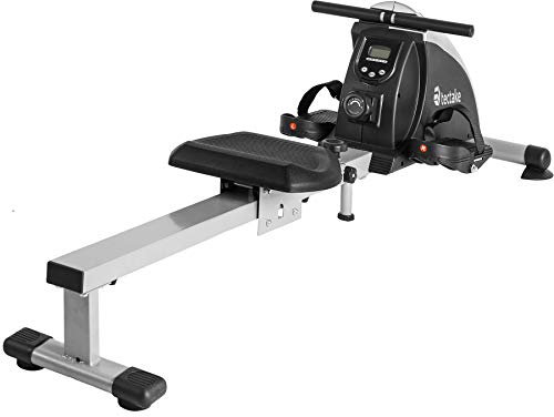 tectake® Rudergerät Ruderzugmaschine Fitnessgerät mit Trainingscomputer
