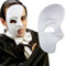 NET TOYS Phantommaske Halbes Gesicht Maske weiß Phantom der Oper Halbmaske Eine Gesichtshälfte Karnevalsmaske Maskenball Accessoire Kostüme Zubehör