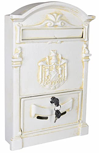 Briefkasten Weiss Landhausstil Wandmontage Wandbriefkasten Shabby lta346 Palazzo Exklusiv