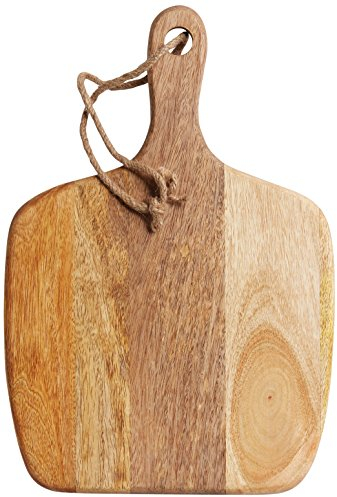 MasterClass Mangoholz Quadratisches Servierpaddel / Antipasti-Brett, 28 x 41 cm (11 x 16), Braun