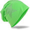 Gorro largo («beanie») con remaches de brillantes, unisex, color liso verde hierba Talla única