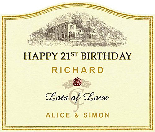 Wine Label Personalised Edible Cake topper (1, 3.5 x 3)