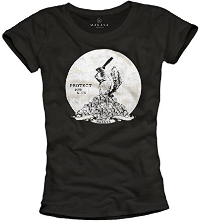 Ausgefallenes T-Shirt mit Aufdruck für Damen - Protect Your Nuts