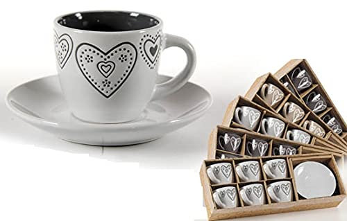 TAZZE CAFFE' 6 PZ CUORE 88 ML