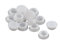 Sourcingmap Plastic Home Round Flush Mount Cable Connector Hole Plugs Covers 8mm 16pcs White