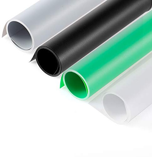 Selens 120x200cm Photography Backdrop Background Vinyl PVC White Black Gray Green Kit Waterproof for Food Product Photo Studio Flat Lay Cosmetics Jewelry Props Shooting Video 4 Color