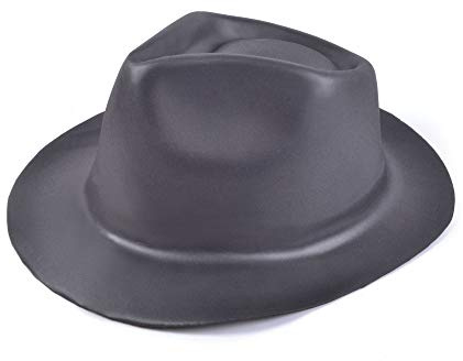 Black Foam Gangster Hat (Pack of 1) - Chic Design, Perfect Accessory for Cosplay, Themed Events, 1920's, New Year's Eve, & More Halloween, World Book Day
